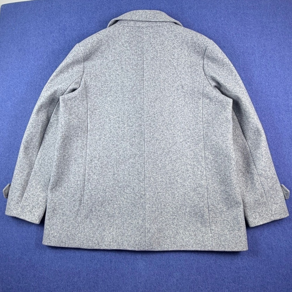 Kenneth Cole New York Mens XXL Gray Button Front Peacoat Jacket Coat - Picture 7 of 8